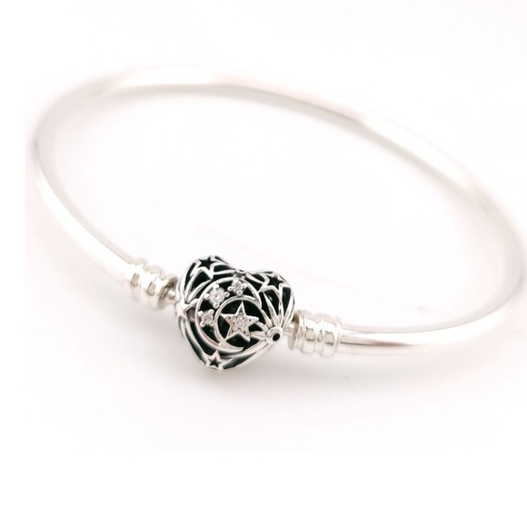 Pandora Celestial Heart Clasp Bangle Bracelet - Picture 2 of 4